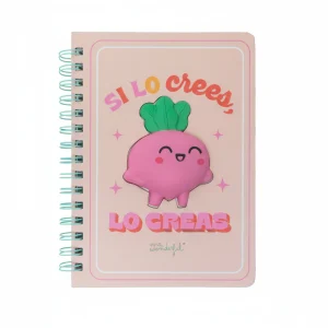 Libreta A5 con squishy Remolacha - Si lo crees, lo creas