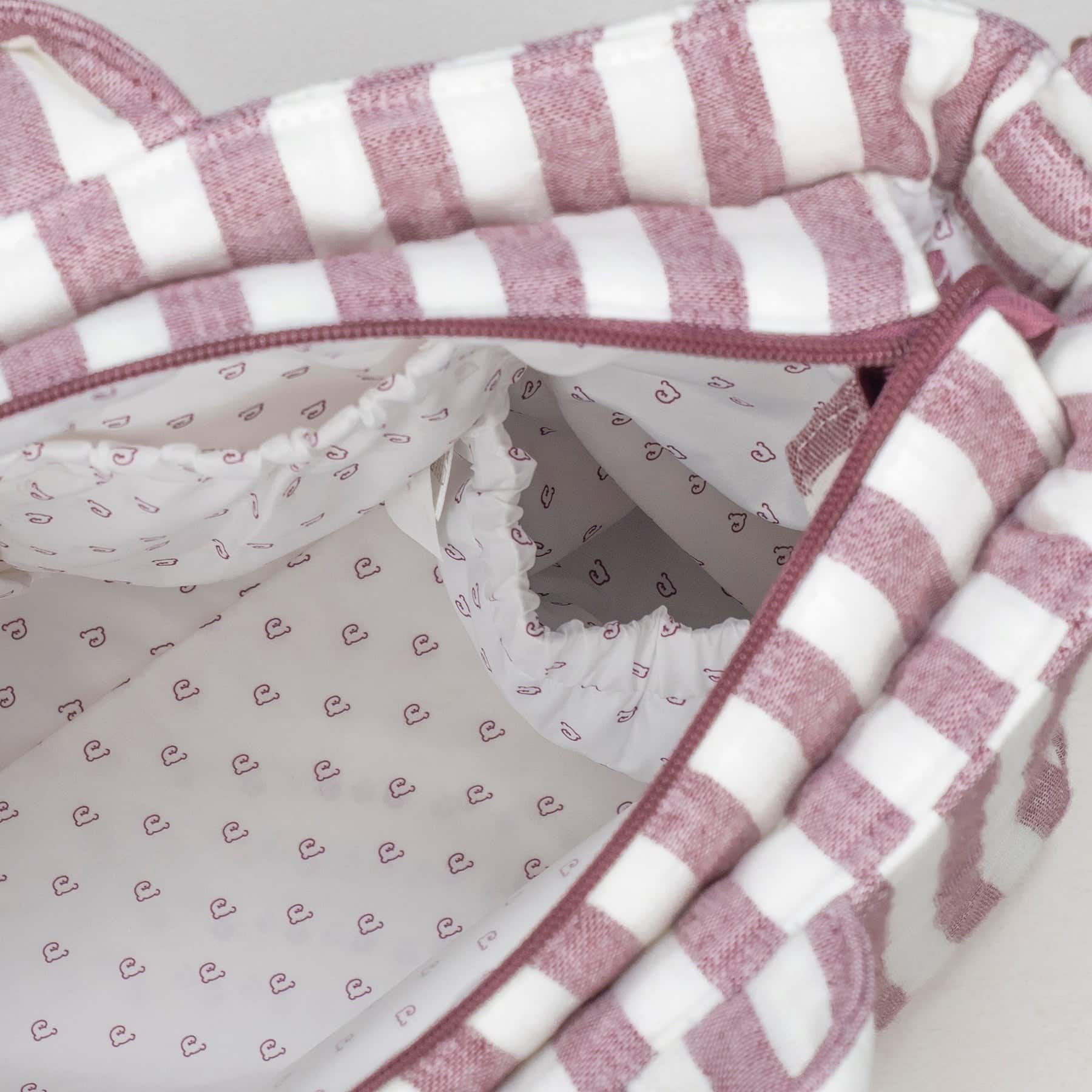 PASITO A PASITO Bolsa Canastilla Cherry Rayas - Imagen 7