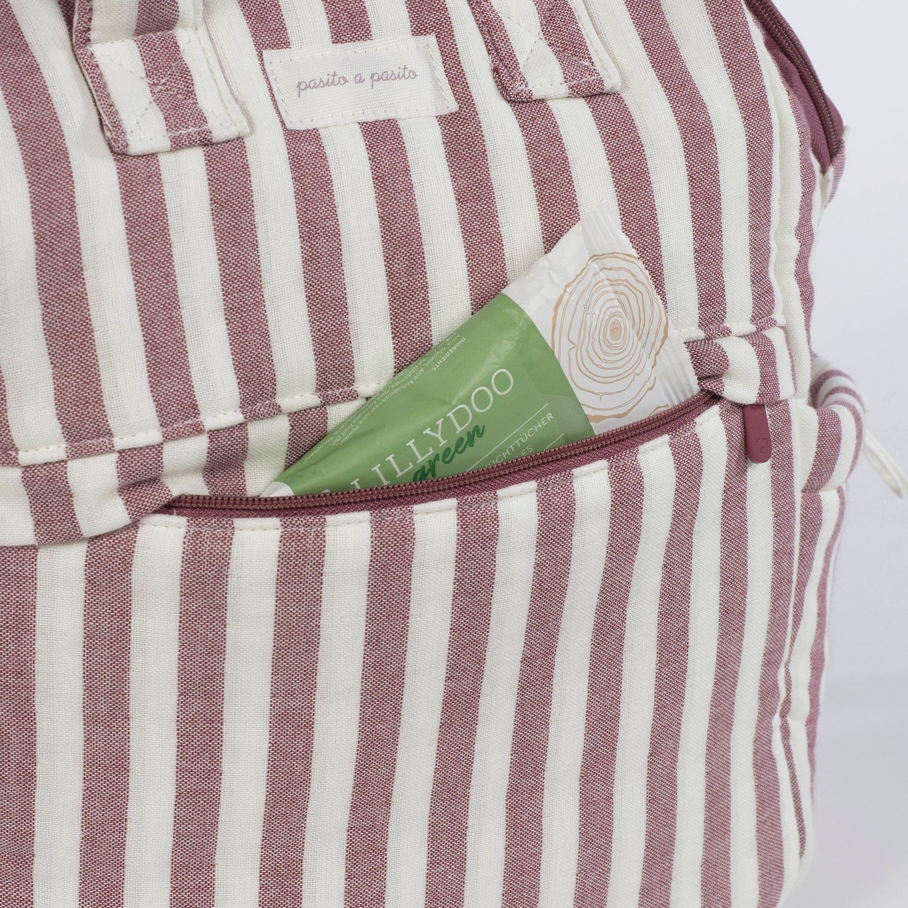 PASITO A PASITO Mochila Cherry Rayas - Imagen 8