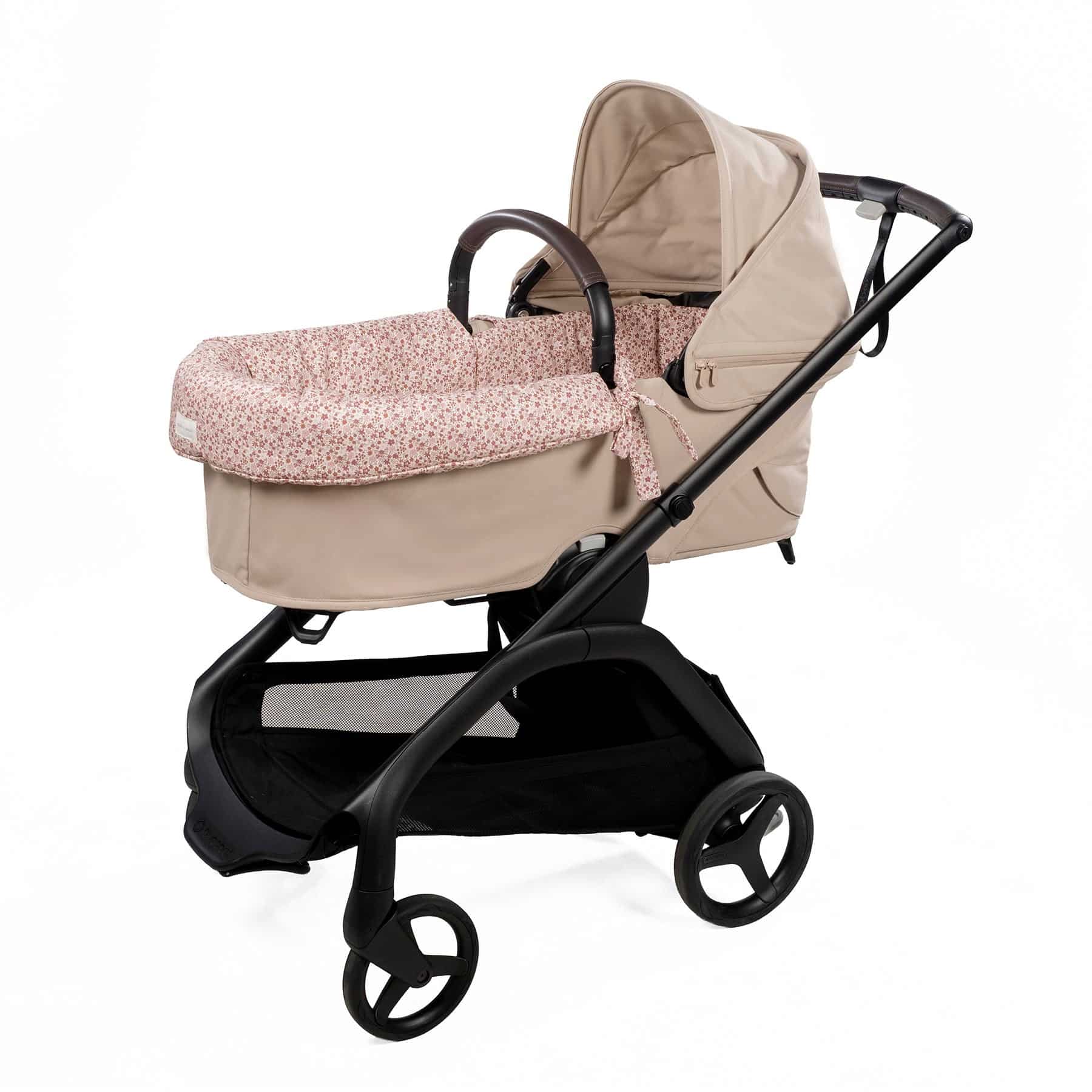 PASITO A PASITO Cubre Cuco Dual + Sabana Ajustable Cuco Cherry Flores