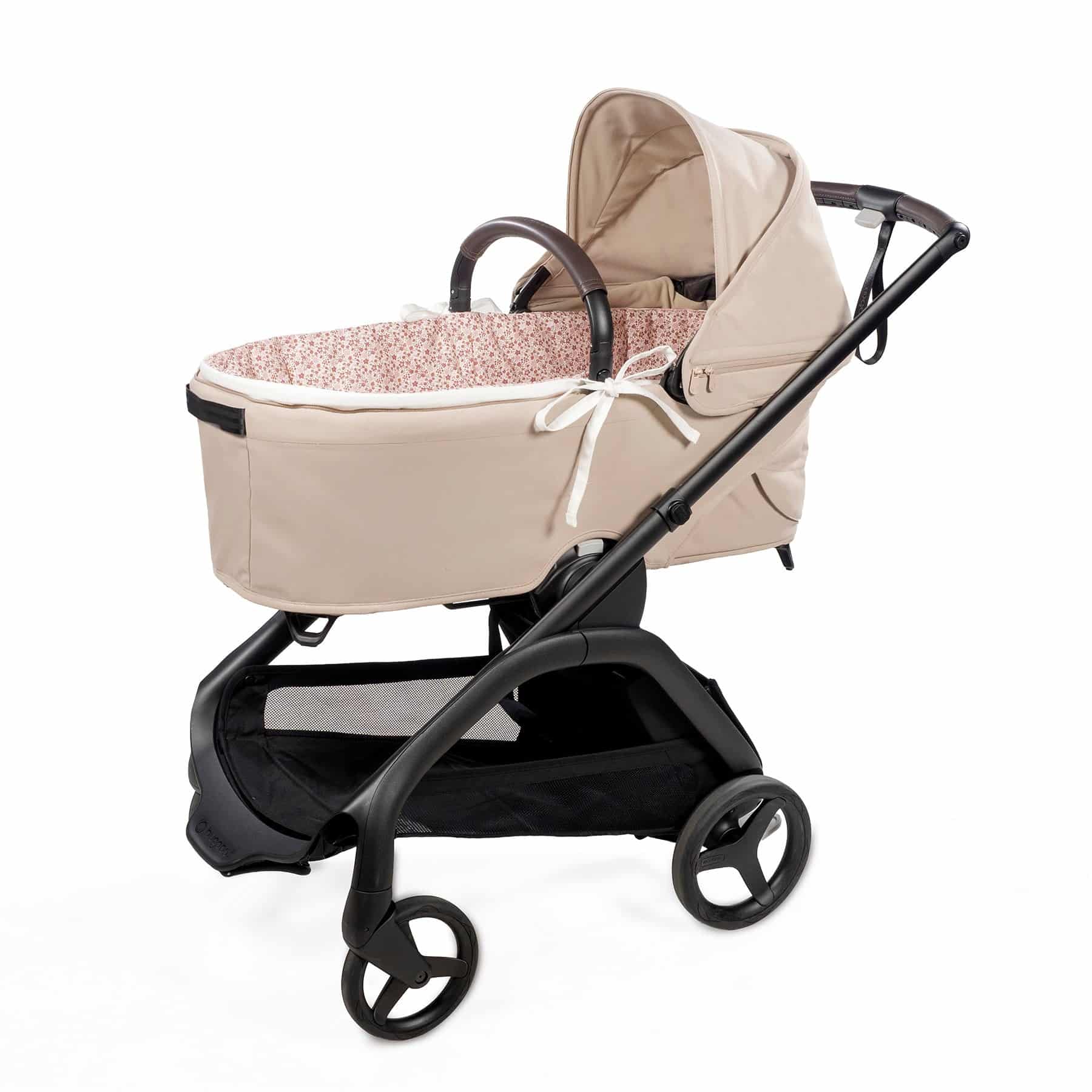 PASITO A PASITO Cubre Cuco Varillas + Sabana Ajustable Cuco Cherry Flores - Imagen 2