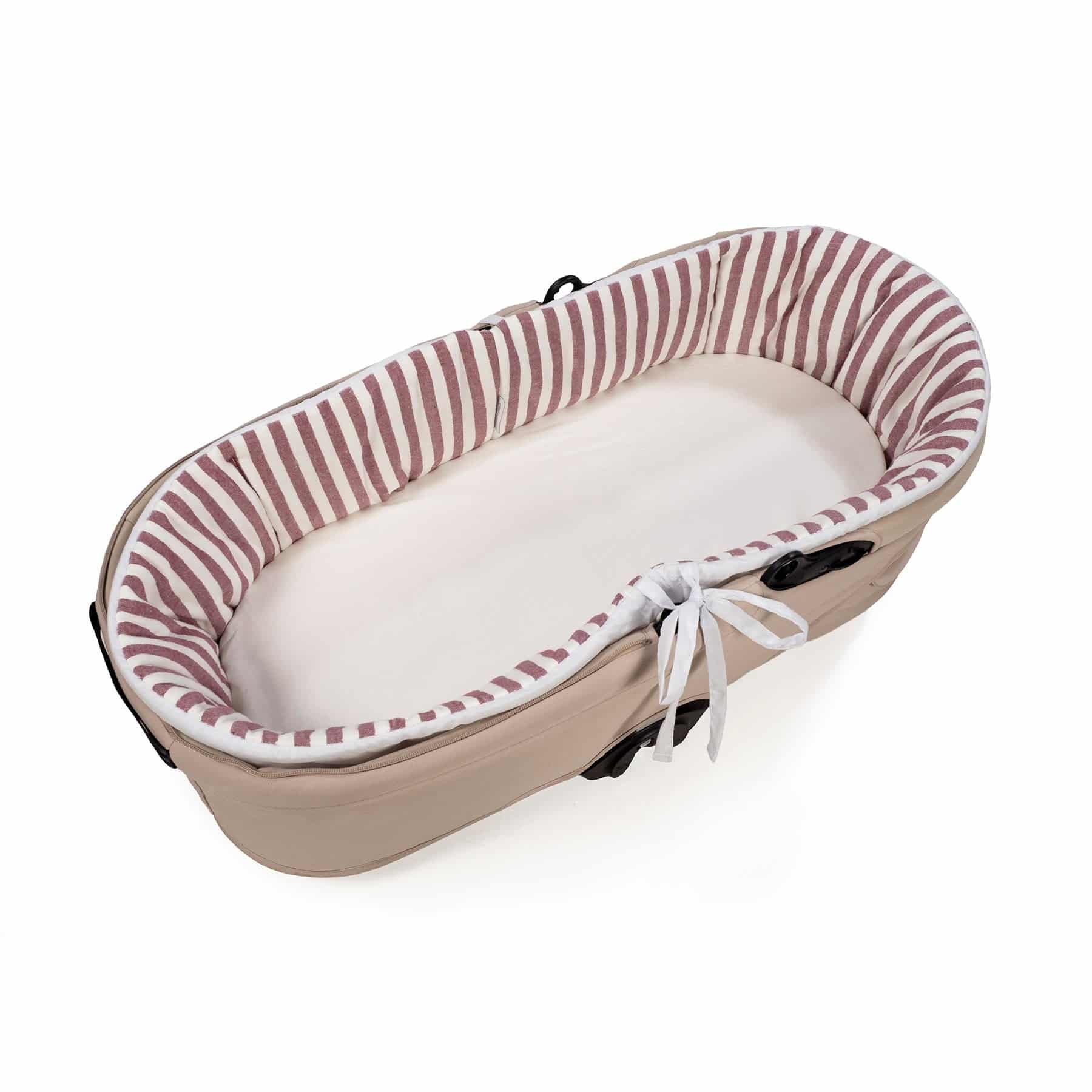 PASITO A PASITO Cubre Cuco Varillas + Sabana Ajustable Cuco Cherry Rayas - Imagen 4