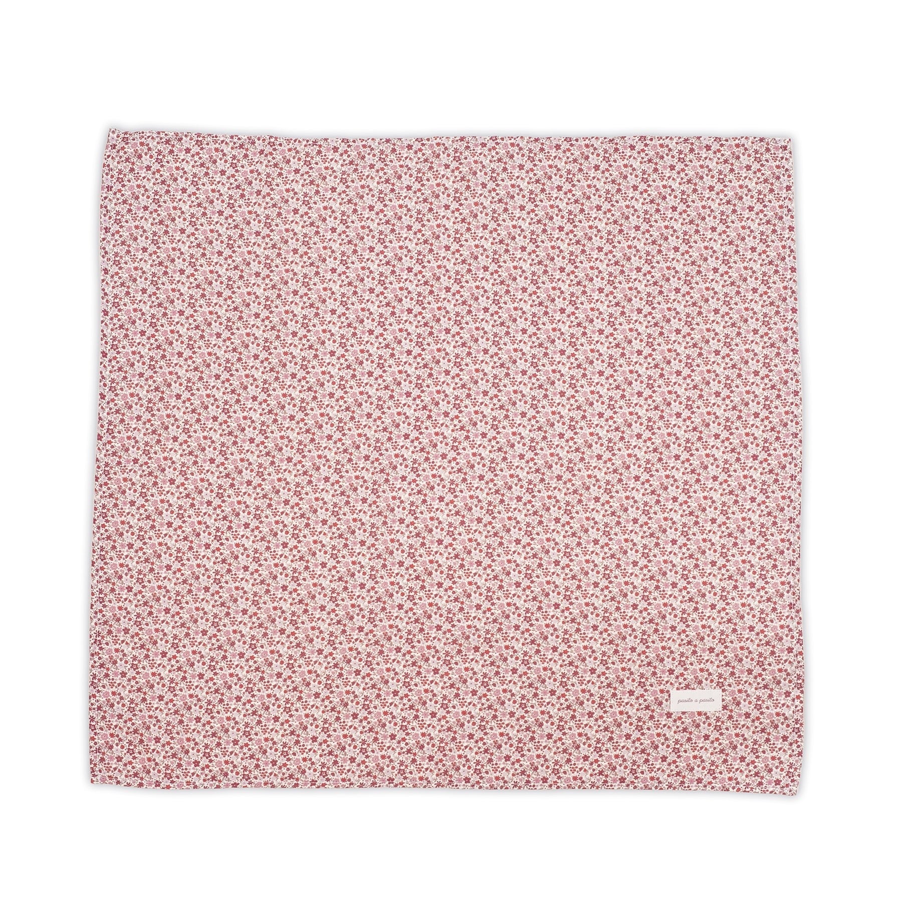 PASITO A PASITO Set/2 Muselina 70×70 cm Cherry Flores - Imagen 5
