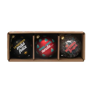 Set de 3 bolas para árbol de Navidad - La Navidad más feliz