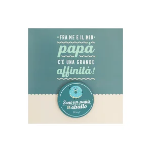 Biglietto e spilletta - Sono un papà da sballo