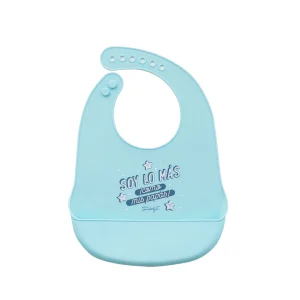 Babero de silicona para comer, crecer y disfrutar