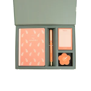 Kit de libreta A6 + boli + bloc de notas + vela perfumada - Me, myself & I