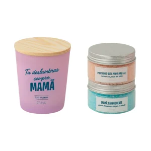 Kit de mimos para a mamã - Sais de banho + vela