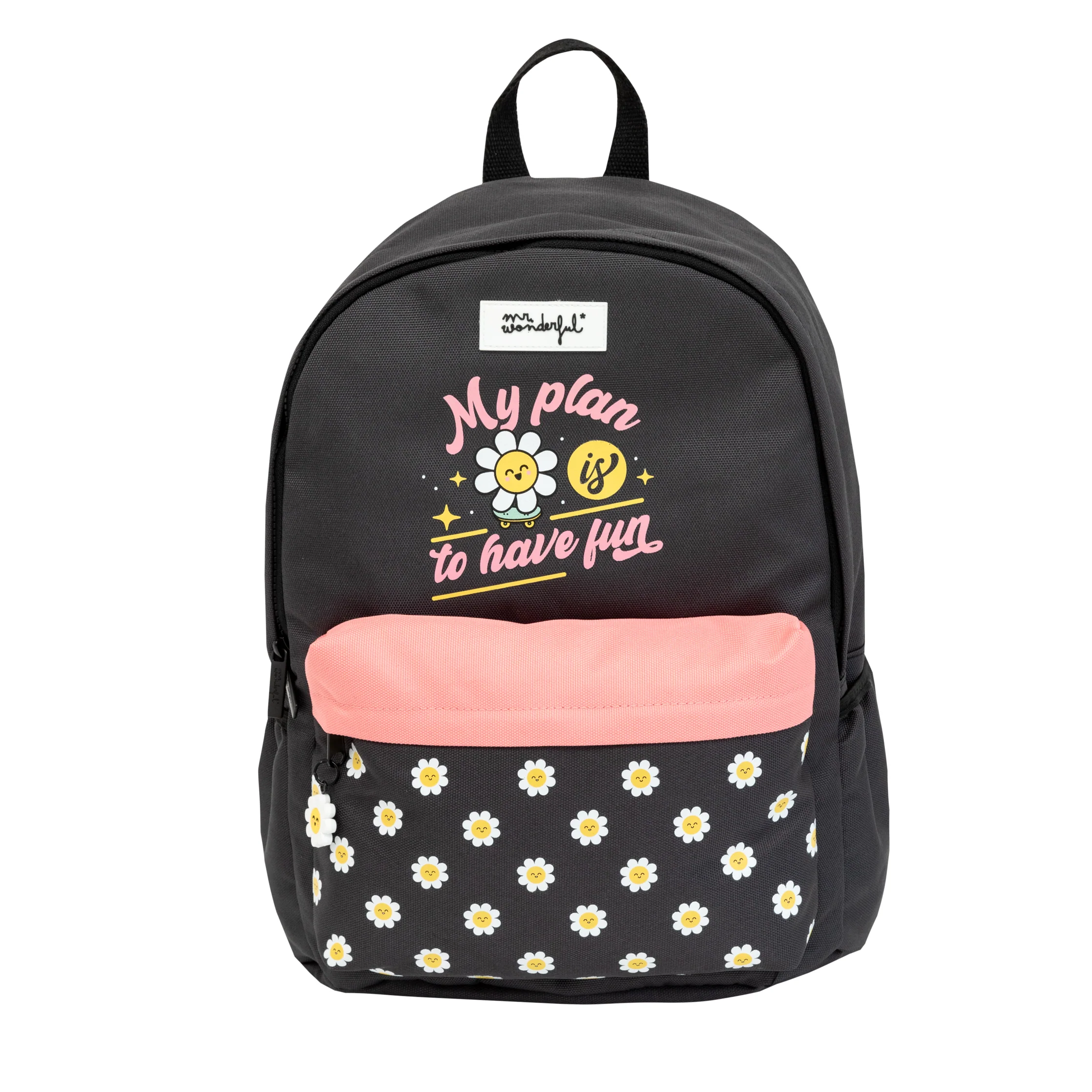Set de mochila + carpeta con anillas + estuche Margarita - Negro - Imagen 3
