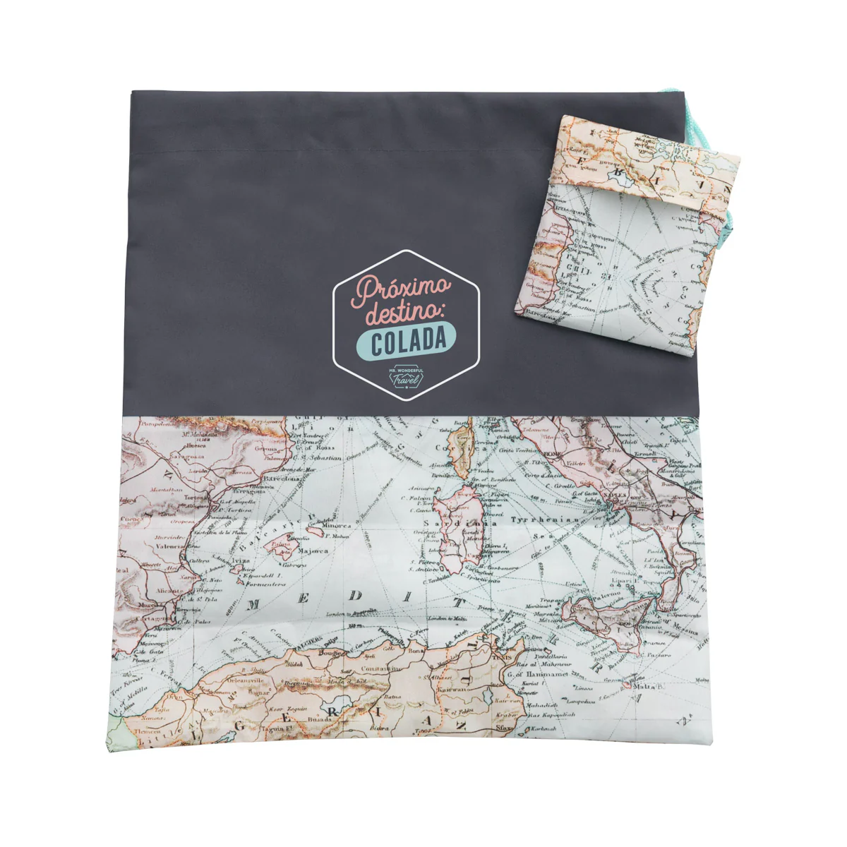 Bolsa plegable de viaje para la ropa sucia - Próximo destino: colada - Imagen 2