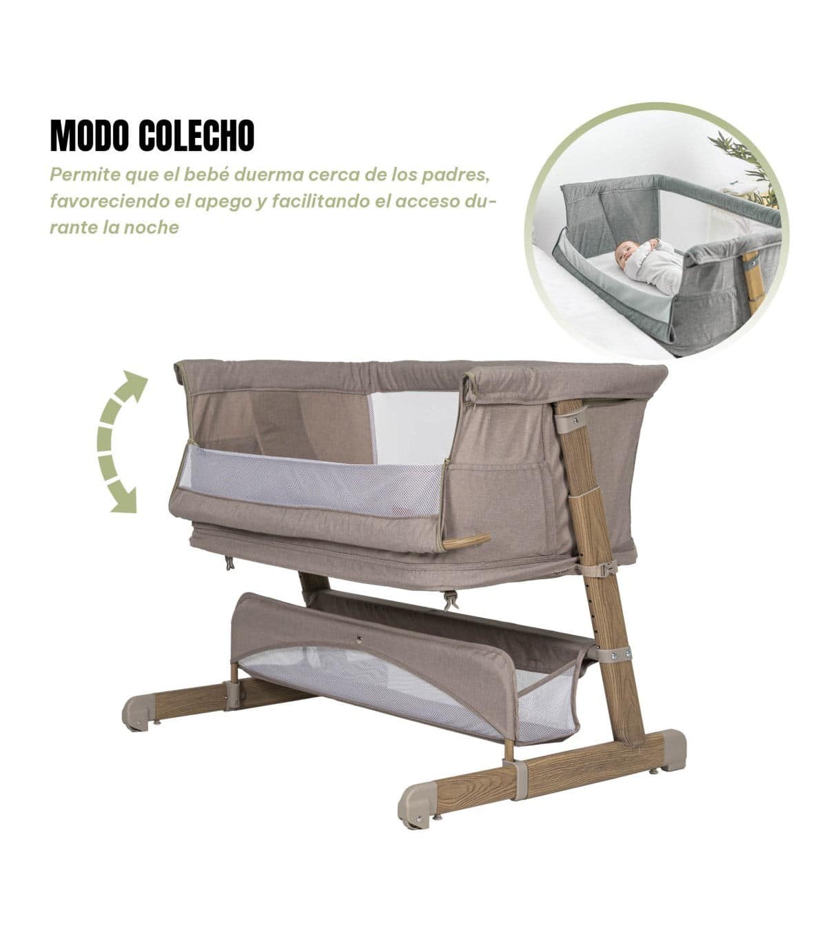 OLMITOS Minicuna 4 en 1 Somni Niu Beige - Imagen 4