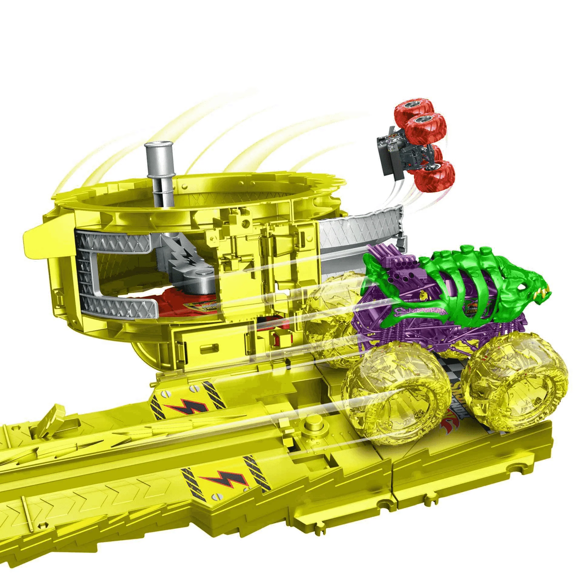 Hot Wheels Monster Trucks Carrera y Desafío Skelesaurus vs Bone Shaker - Imagen 5