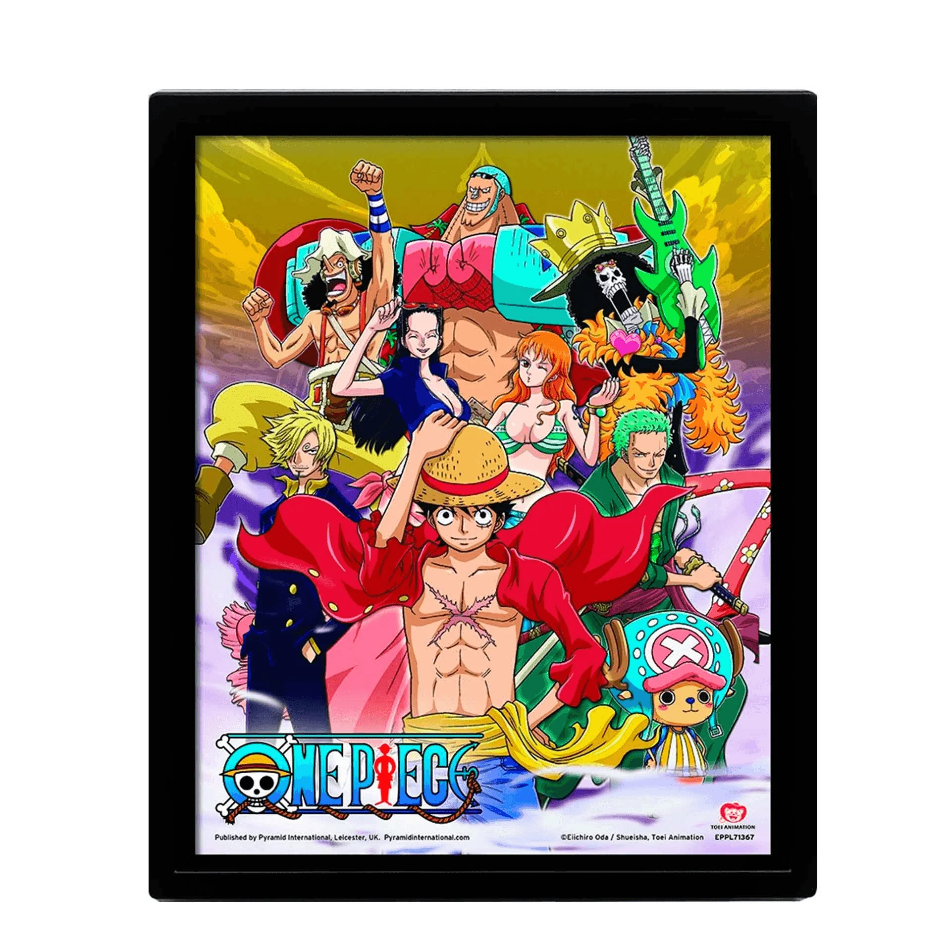 Póster lenticular 3D de One Piece Victoria del Equipo Sombrero de Paja 26x20 cm - Imagen 2