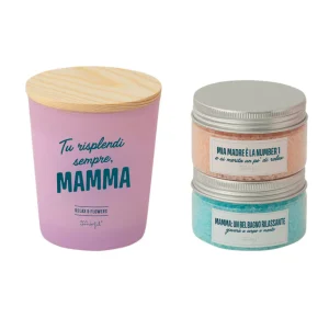 Kit di coccole per mamma – Sali da bagno + candela