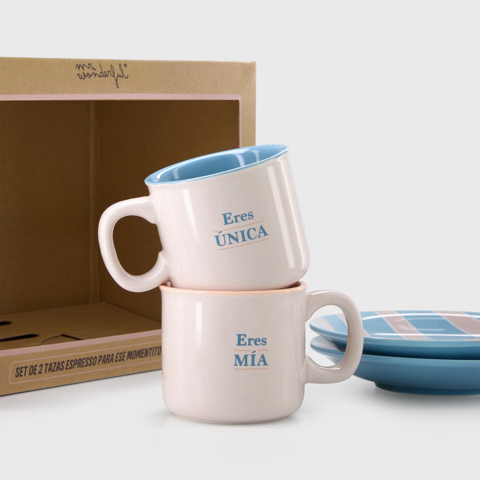 Set de 2 tazas espresso - Eres única. Eres mía. - Imagen 3
