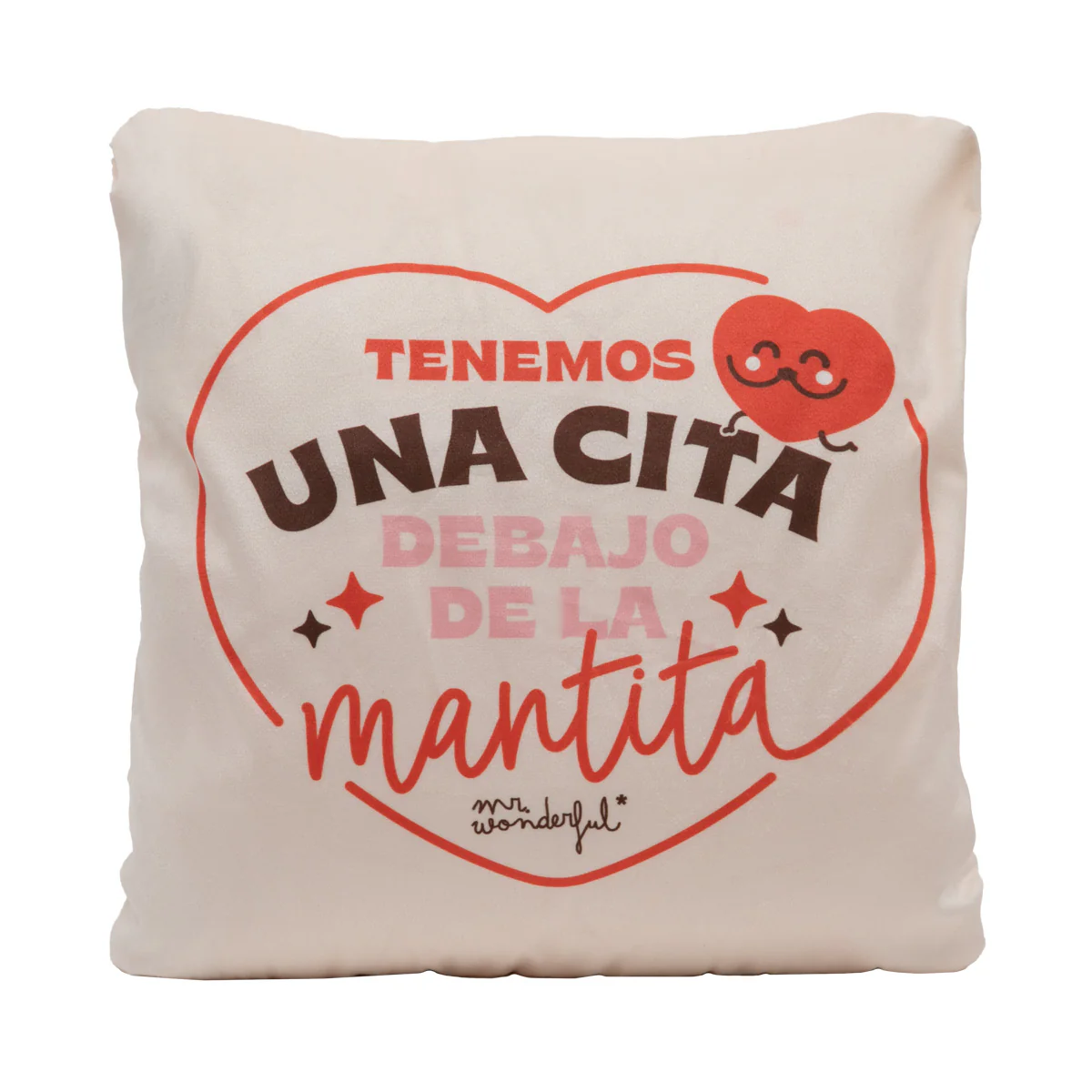 Manta + funda de cojín - Tenemos una cita debajo de esta mantita - Imagen 2