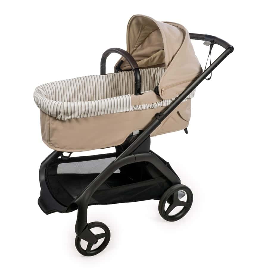 WALKING MUM Cubre Cuco Gomas + Sabana Ajustable Cuco Botton Rayas - Imagen 2