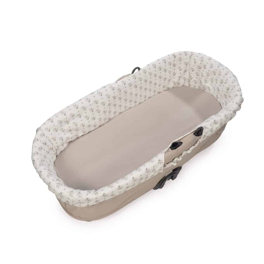 WALKING MUM Cubre Cuco Gomas + Sabana Ajustable Cuco Botton Flores - Imagen 4