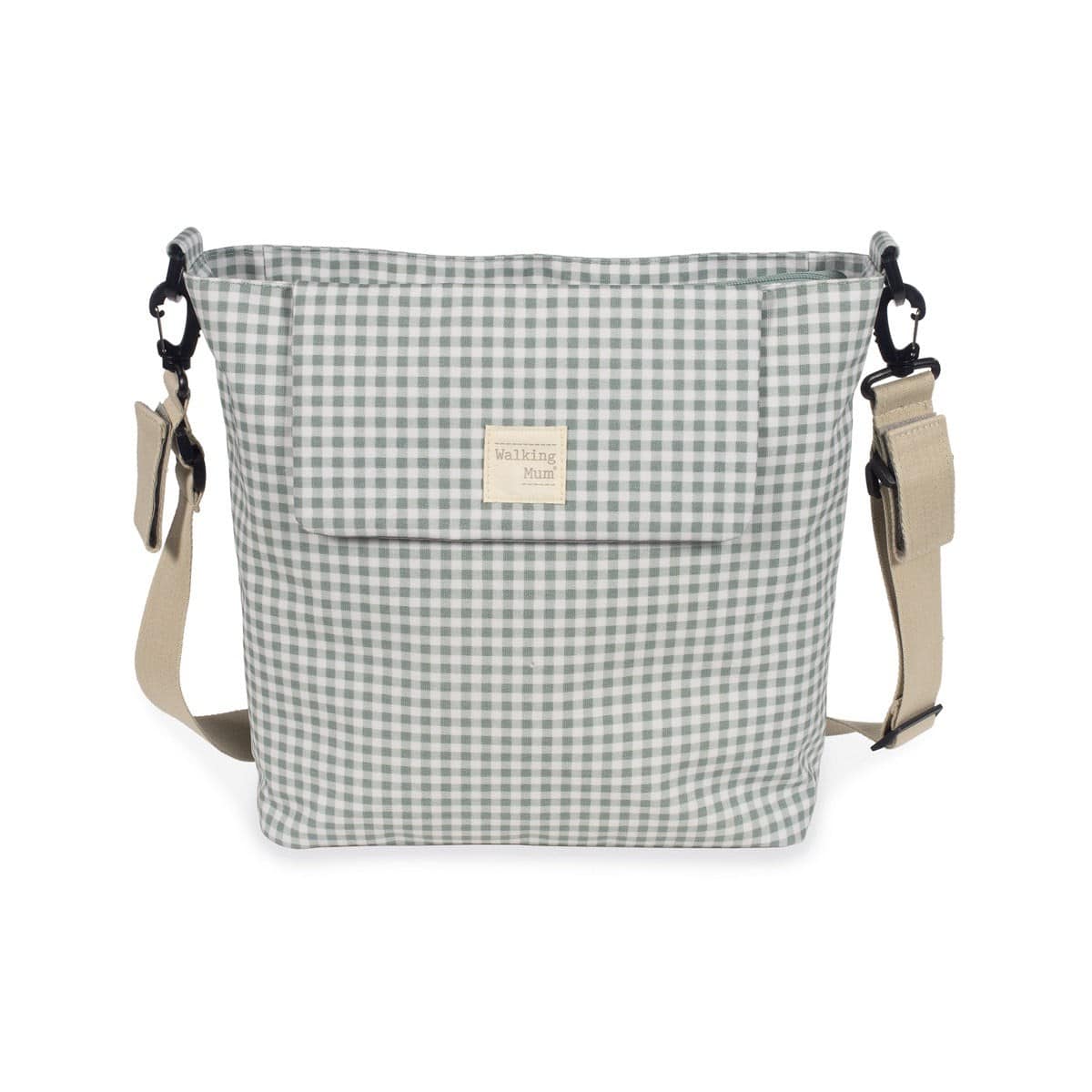 WALKING MUM Bolsa Canastilla I Love Vichy Verde - Imagen 3
