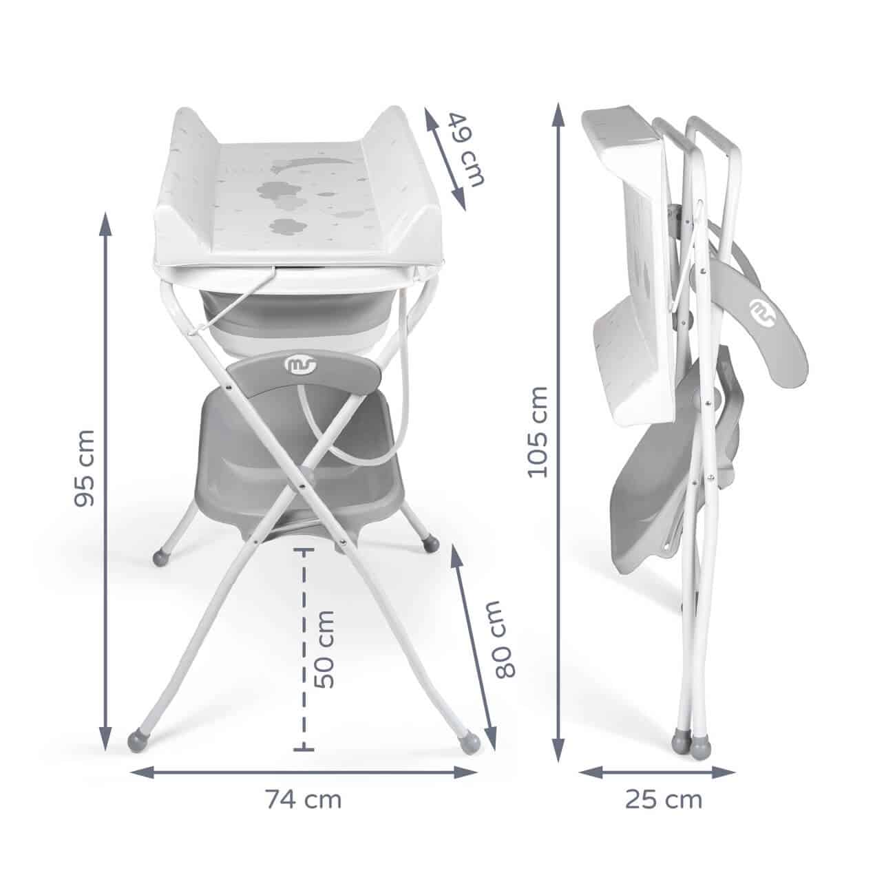 MS Cambiador con bañera plegable Zoe - Imagen 4