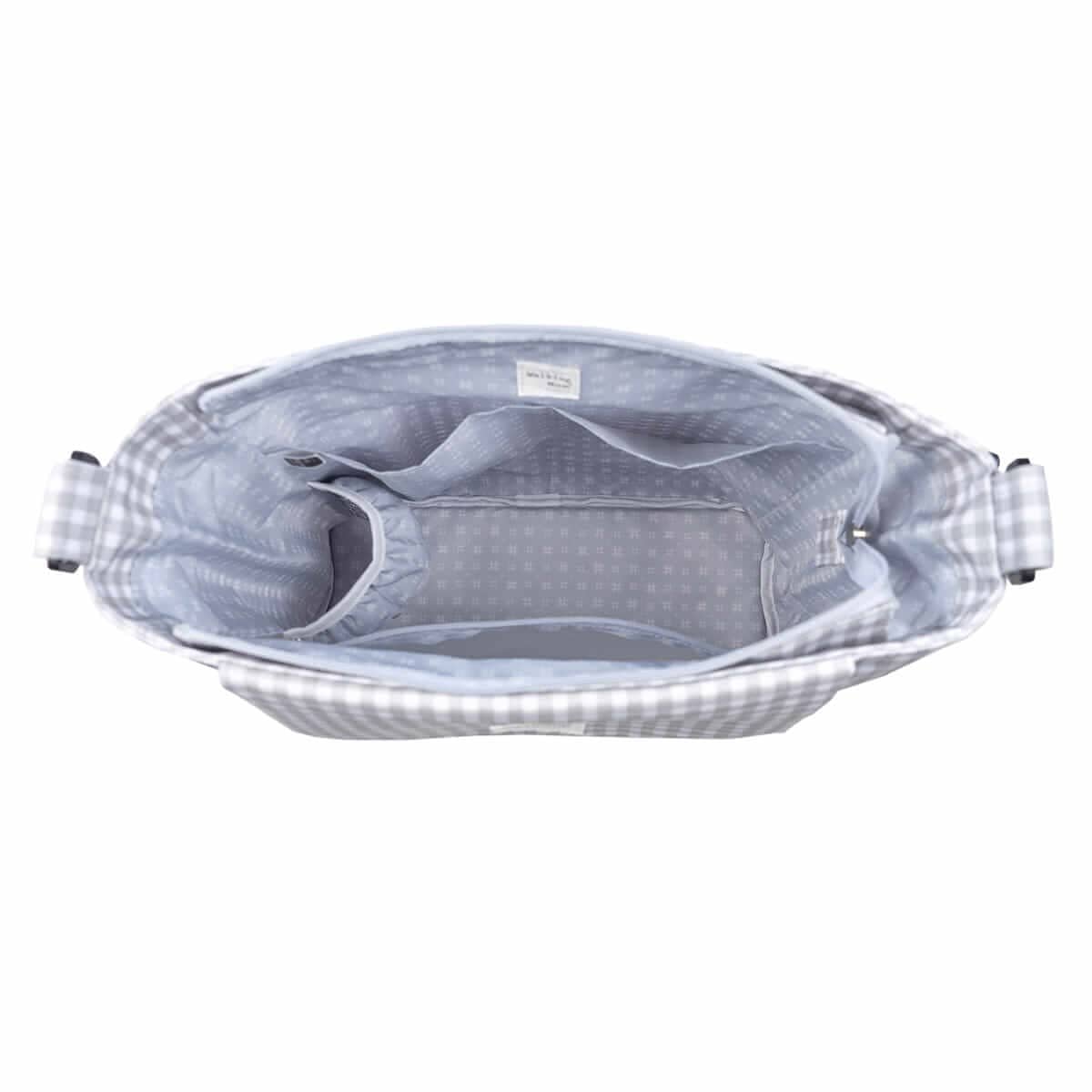 WALKING MUM Bolsa Canastilla I Love Vichy Gris - Imagen 8