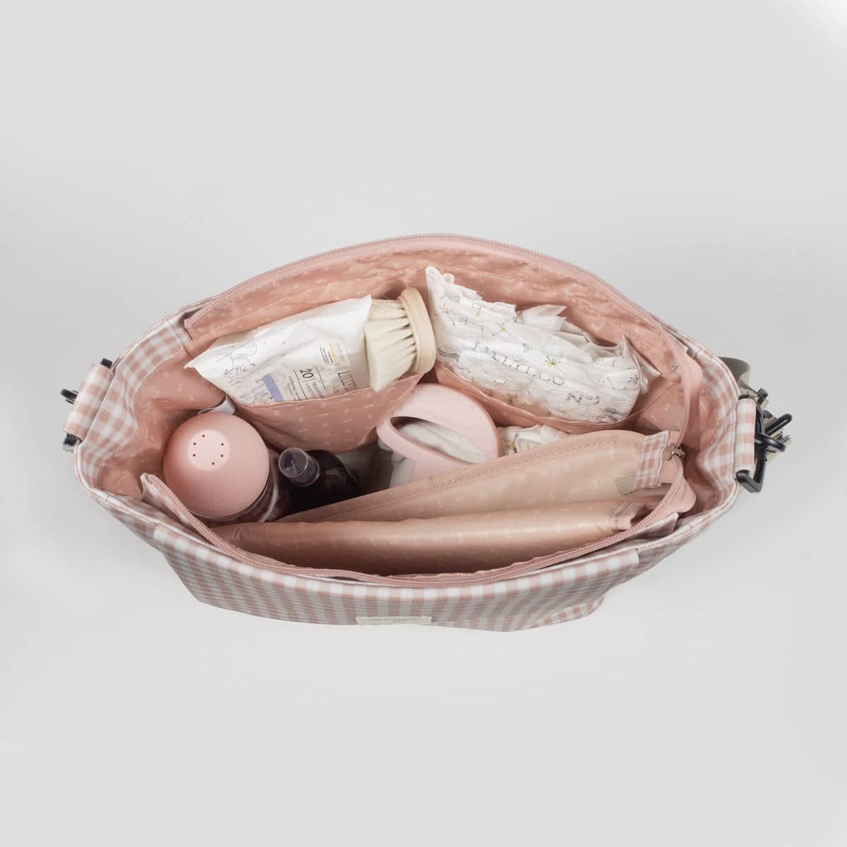 WALKING MUM Bolsa Canastilla I Love Vichy Rosa - Imagen 9