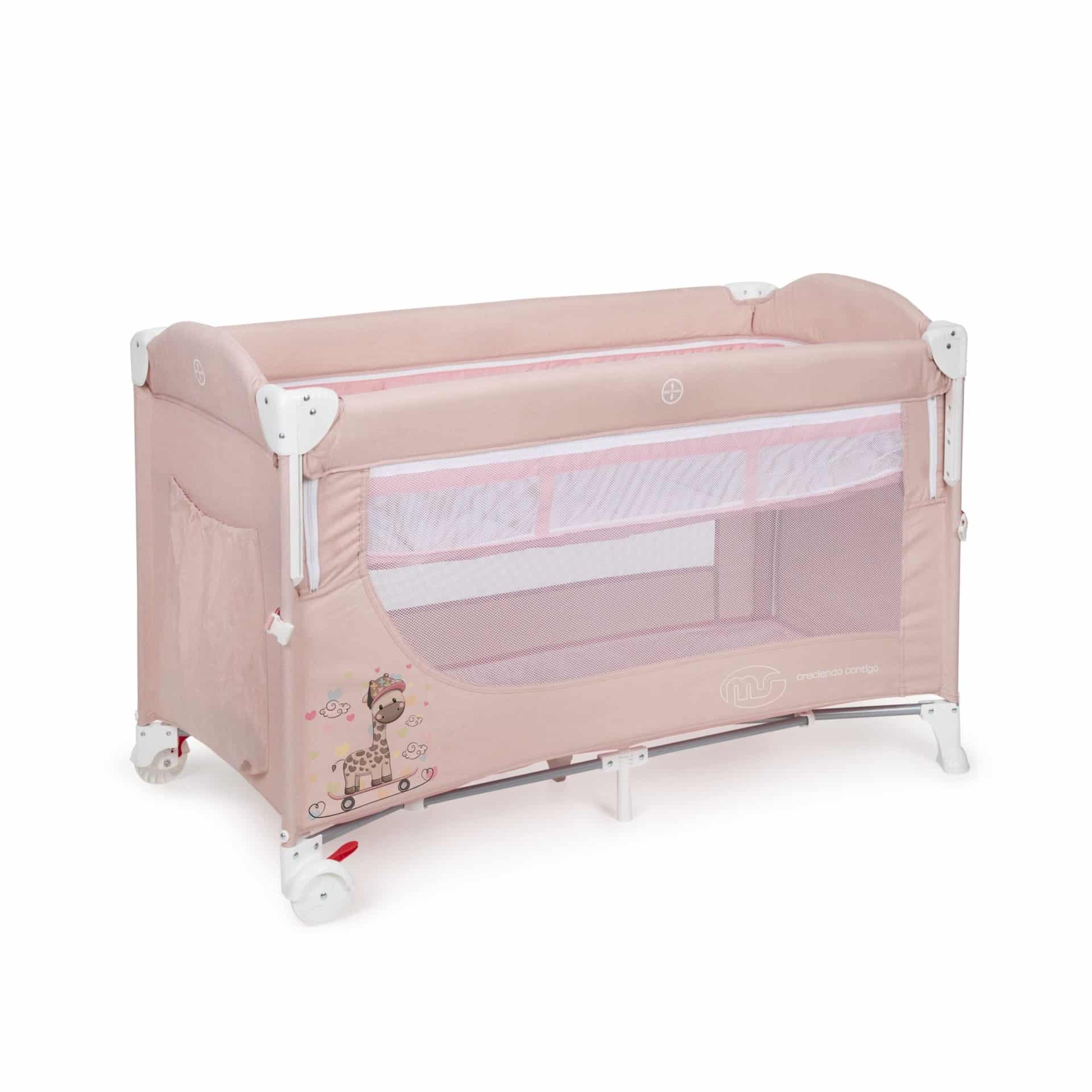 MS Cuna de viaje colecho Rosa