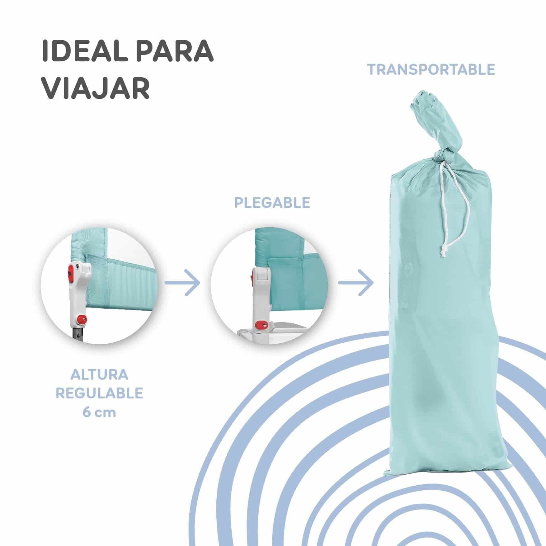 MS Barrera cama nido de 150 cm verde agua - Imagen 6